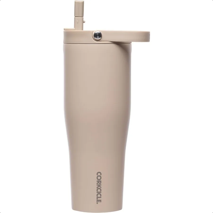 

Go Cup XL Insulated Tumbler with Lid and Straw Desert 30 oz Reusable Water Bottle Keeps Beverages Cold for 12hrs Cupholder Frie