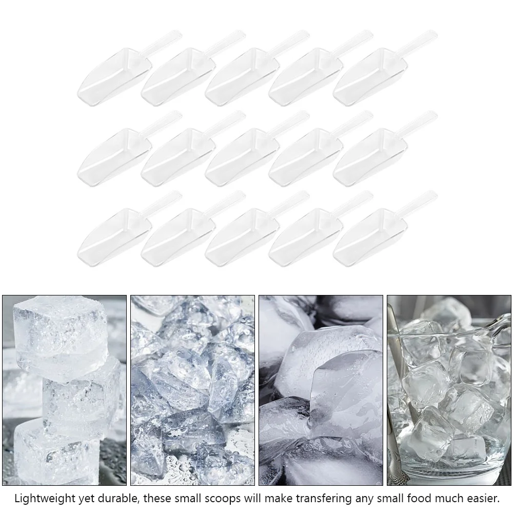 

15 pcs Plastic Scoop Set Mini Measuring Cup For Kitchen Food Transfer Rice Grain Flour Powder Candy Coffee Tea Ice Shovel
