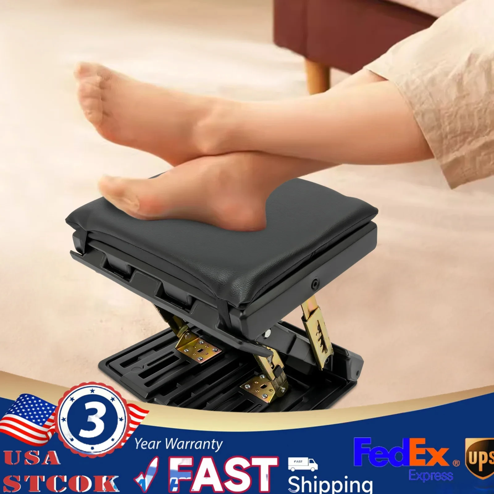 

Ergonomic Foldable Footrest, Adjustable Foot Rest, Portable Footrest