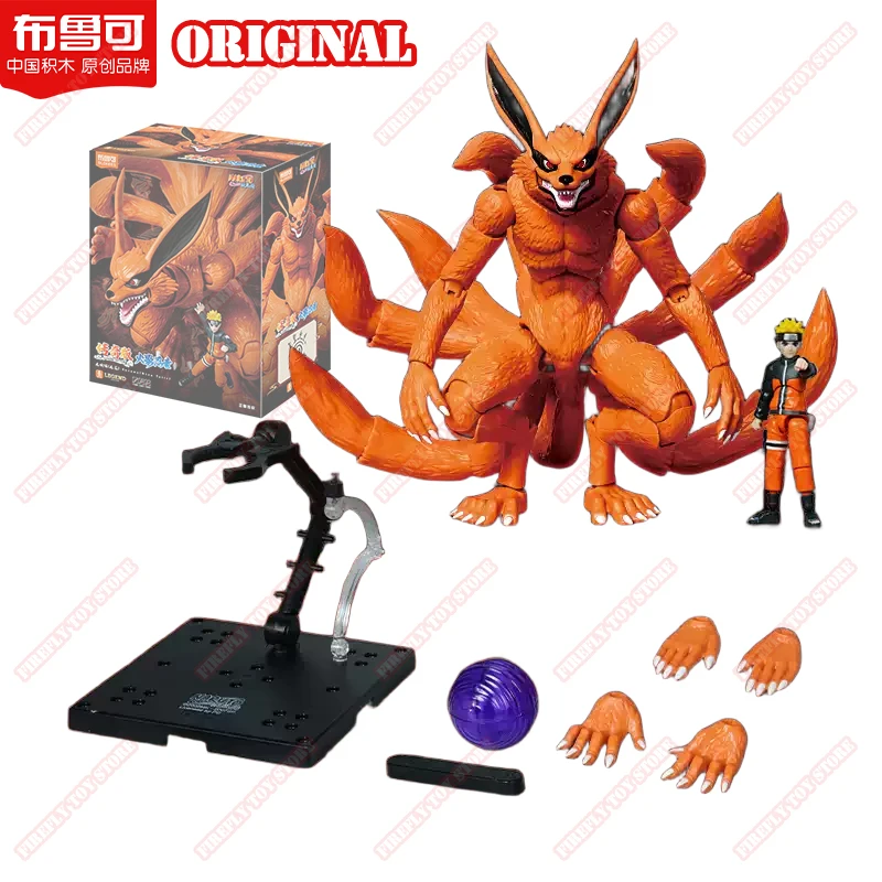 Juego de animación Original de Naruto, juguetes periféricos, edición de leyenda, ensamblaje Kurama, colección de figuras de acción de Anime móviles