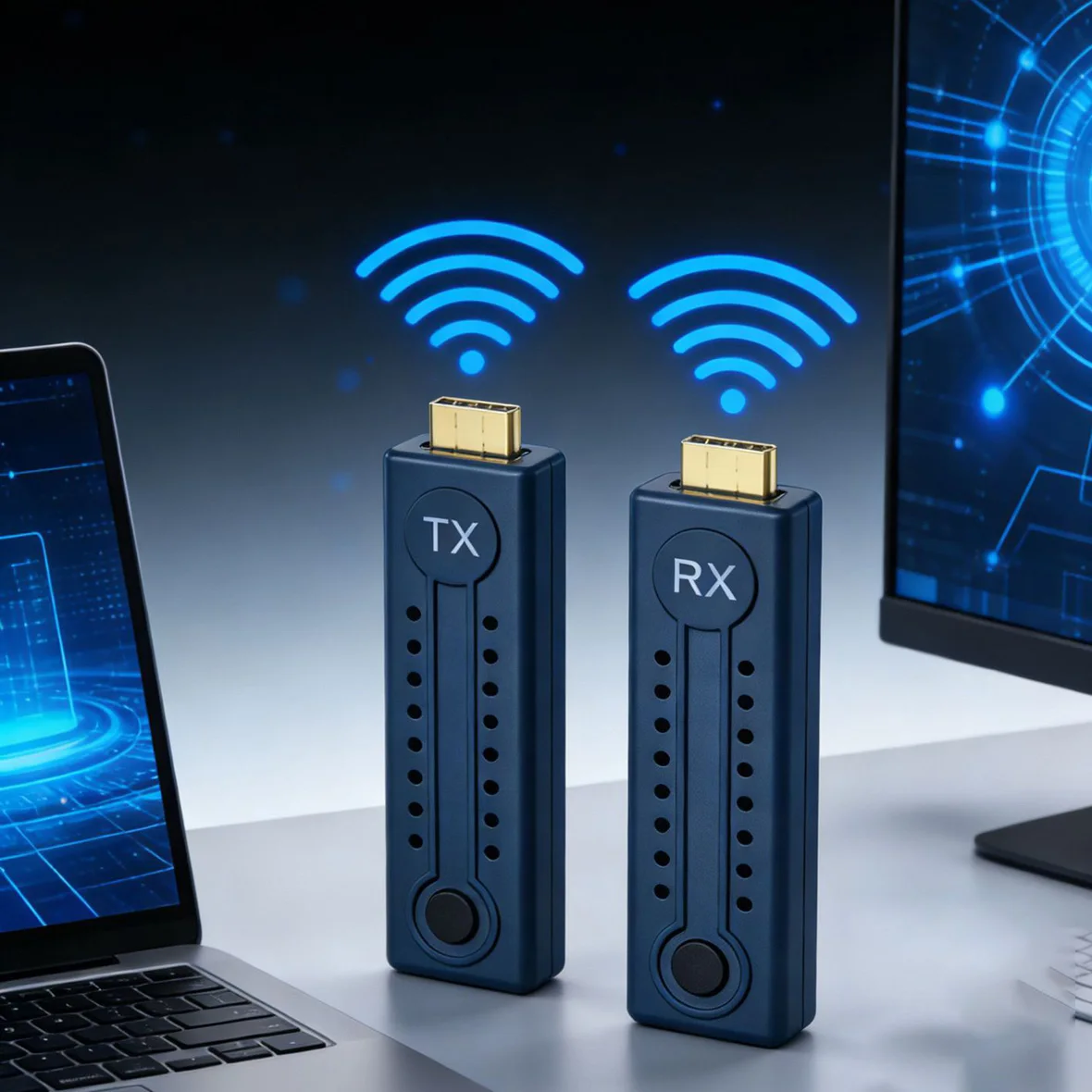 1080p 100m Wireless HDMI Extender Video Transmitter and Receiver Display Adapter Share PC Camera Laptop To TV Monitor Projector