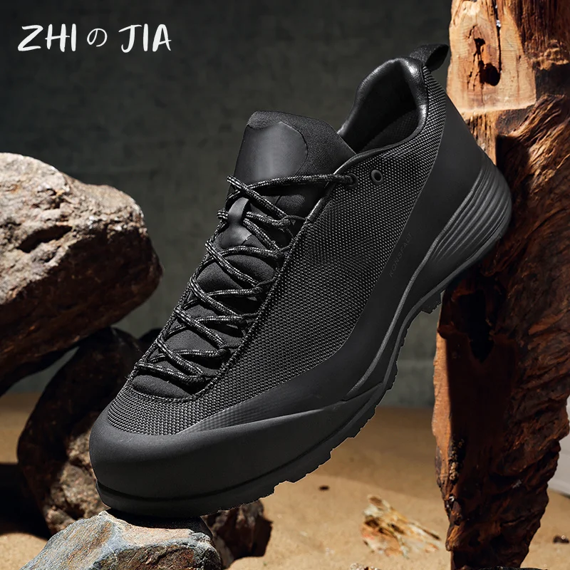 High Quality Men Hiking Mountaineering Anti Slip Shoes Urban Outdoor Leisure Shoes Fashionable Rotating Buckle Mesh Footwear