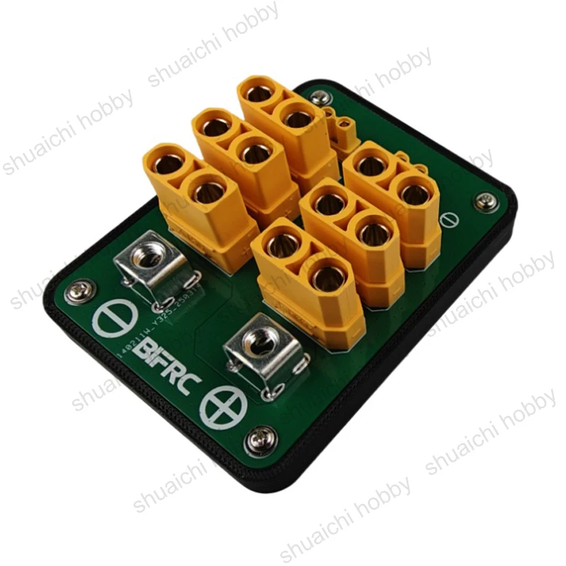 1PCS 300A Large Current PDB Power Distribution Board w 6CH XT90 2CH XT30 Connectors for RC Boat Submarine Robot DIY Accessories