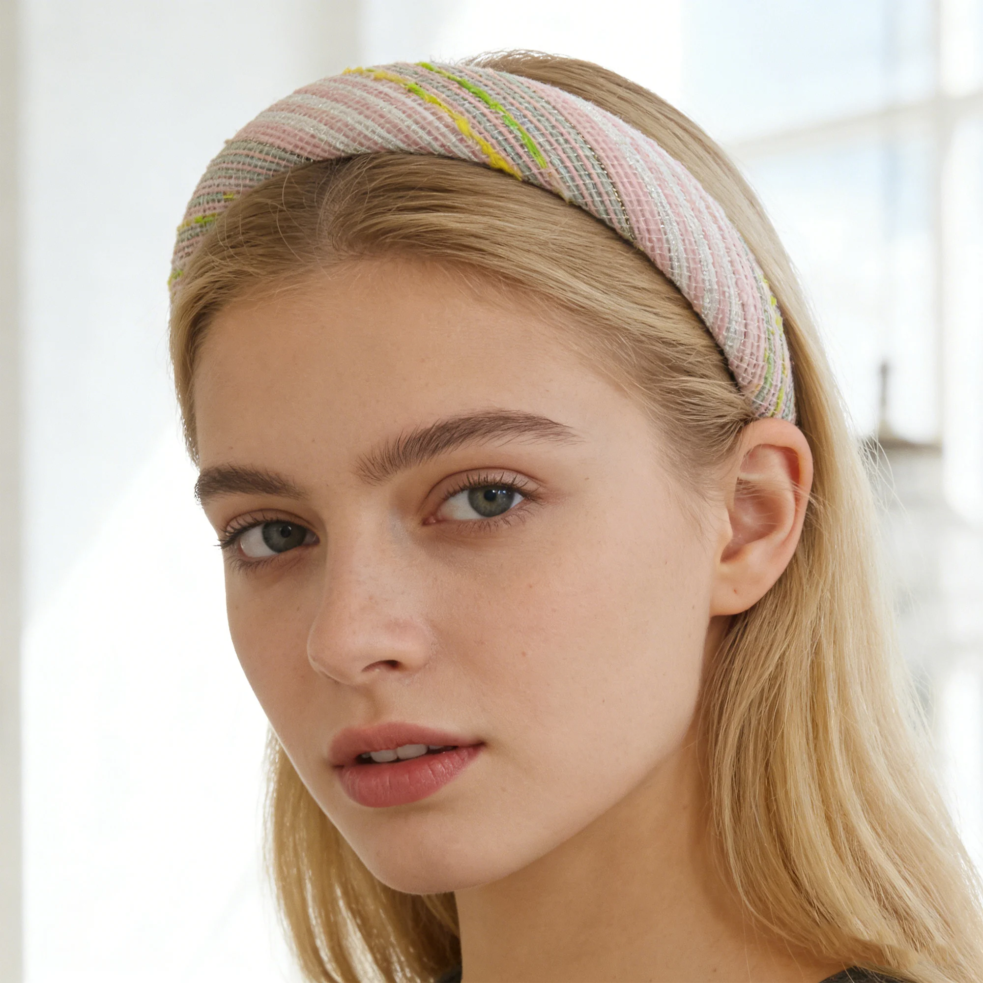 1pcs Stripe Twill Fabric Hair Accessories For Everyday Fashion Hairband Featuring Sophisticated Style Elegance And Complements