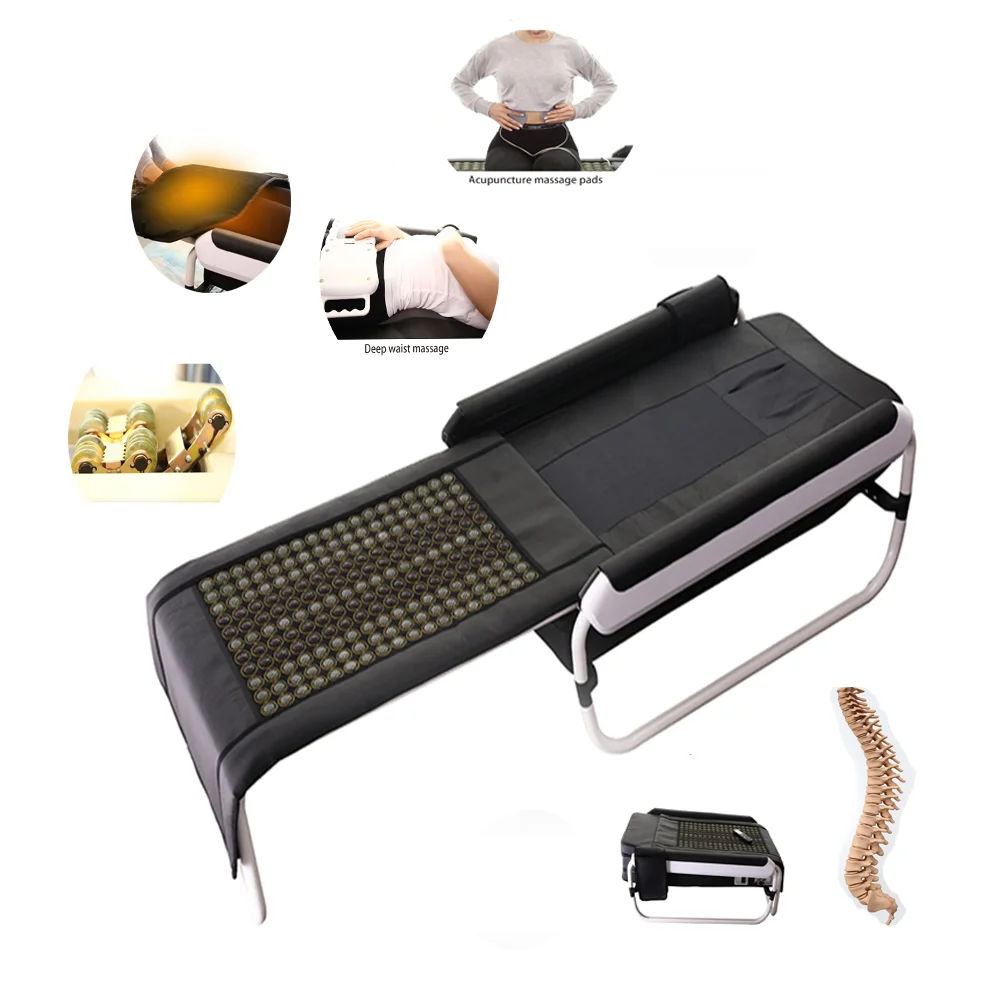 

Массажная кровать Healthy Care V3 с инфракрасным подогревом и нефритовыми роликами для автоматической тепловой терапии позвоночника, Корея