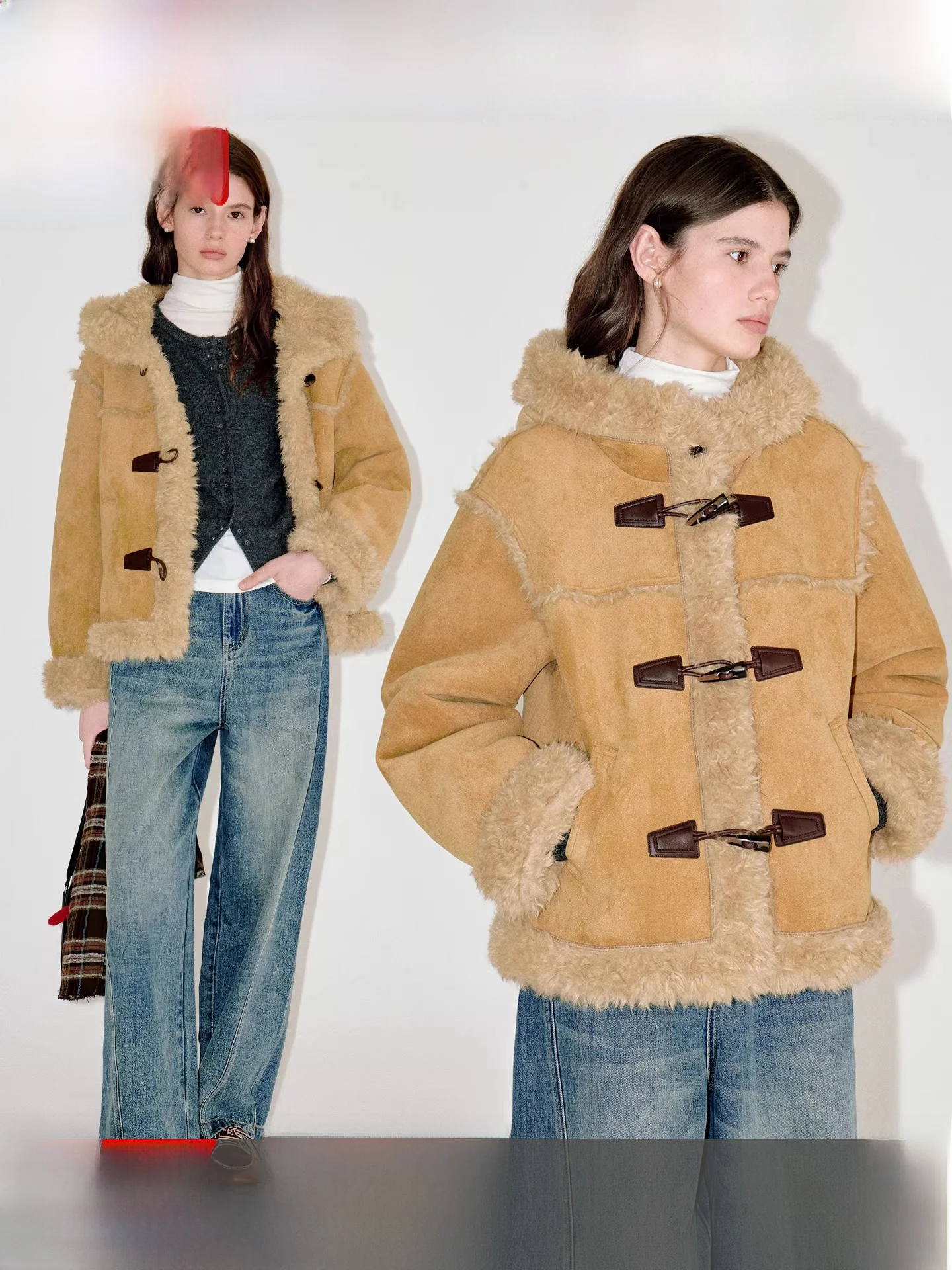 

Fano College Fur Coat женская кожаная куртка с капюшоном и пуговицами, осень-зима, Новое поступление, повседневный шик