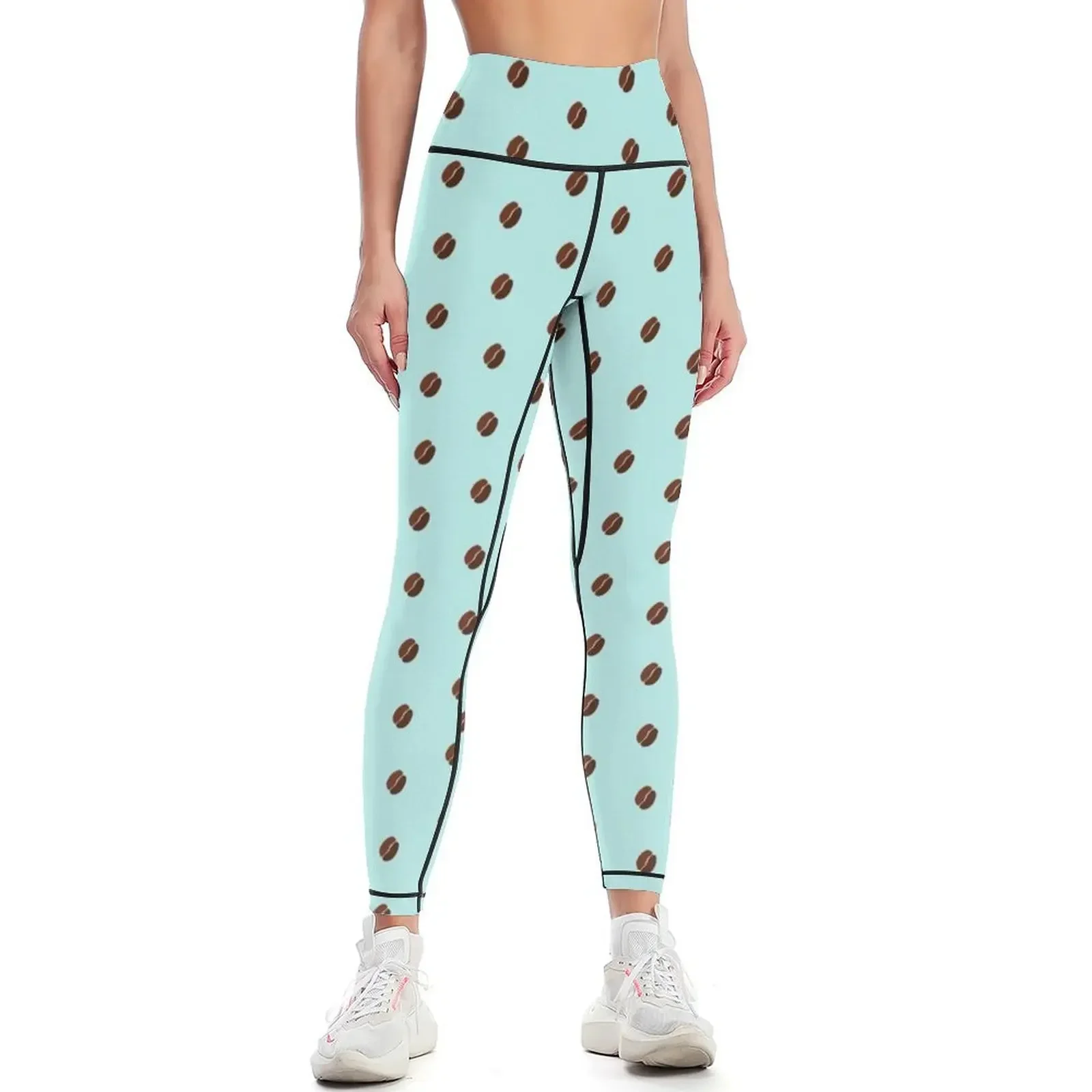 Retro Coffee Beans Leggings legging push up Fitness woman Sweatpants leggins push up woman Womens Leggings