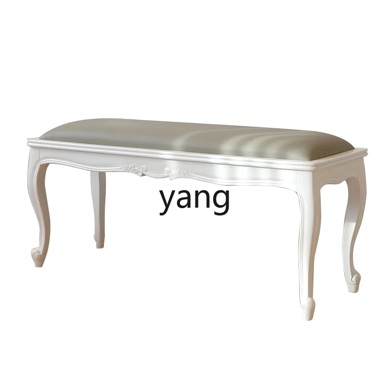 

LH all solid wood shoe changing stool American bed, cloakroom stool, dressing stool
