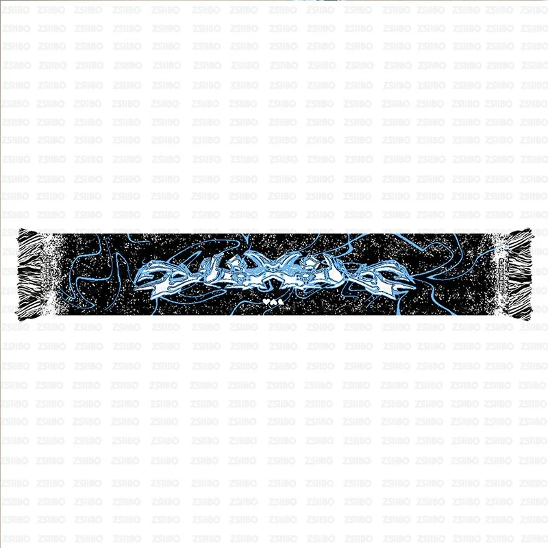 Korean version of autumn and winter dark anime elements double-sided jacquard situation trend versatile scarf shawl Y2K