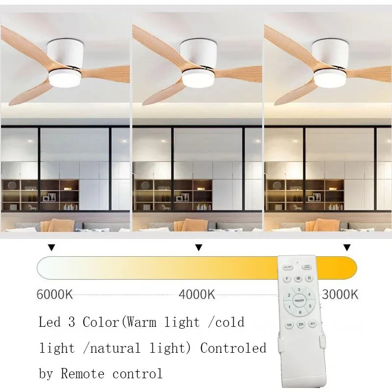 Moderne Led Plafondventilator Zonder Verlichting Dc Motor 6 Snelheden Timing Fans 20Cm Lage Vloer Loft Afstandsbediening Lux & Vitae Ventilator Met Verlichting