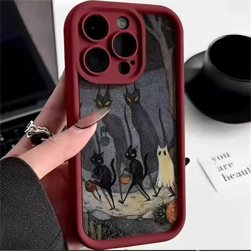 Dark Funny Monster Cat Case For Infinix Note 30 GT 10 Pro Hot 40 30i 30 20 10 Play 40i Tecno Camon 20 Spark 10 20C Smart 8 Cover