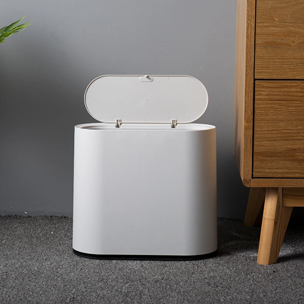

Slim Trash Can - Neat Look Wide Application Hide Garbage Bag Odor-blocking Kitchen Bathroom