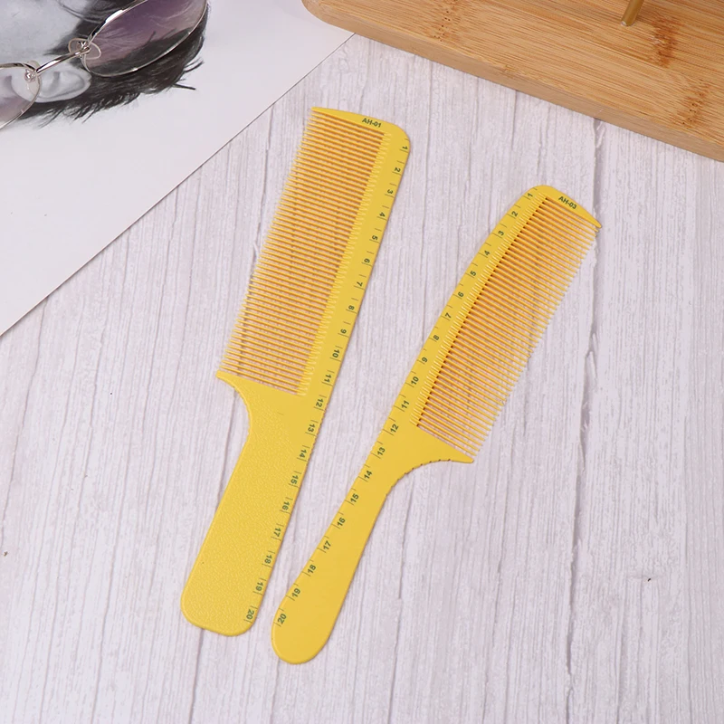 

Yellow Hair Cutting Comb Hairdresser Professional Hairdressing Pointed Tail Comb Barber Shop Men's Broad Tooth Hairbrush
