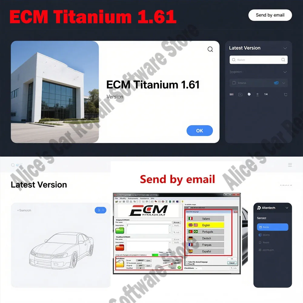 

Latest Car Repair Software ECM TITANIUM 1.61 With 26000 + Driver ECM 18259+ Drivers for ecu tool Send link support windows 10