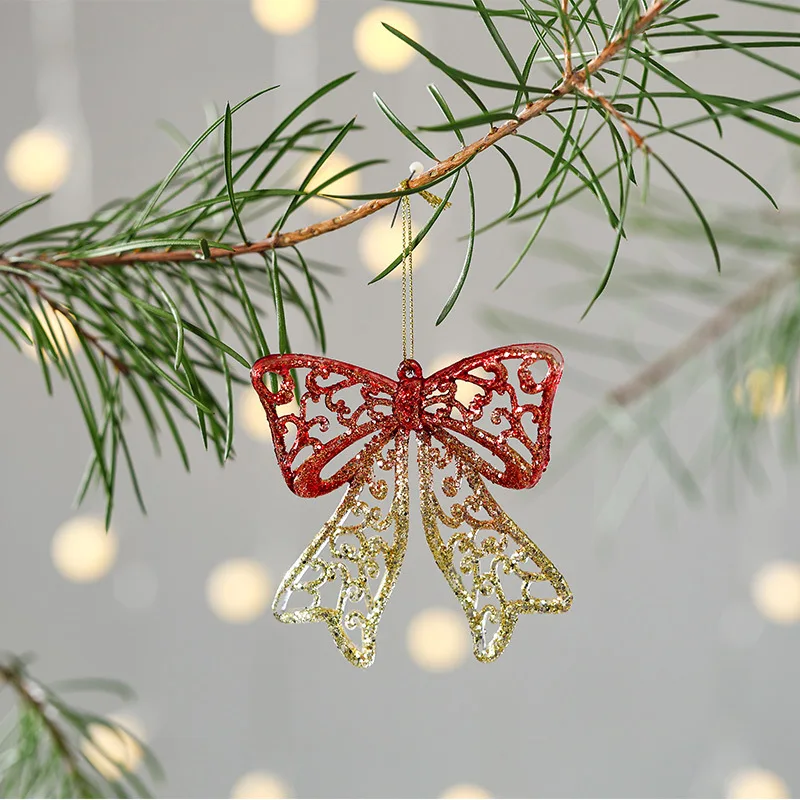 New Christmas Decorations Sequins Acrylic Pendant Transparent Sprinkles Snowflake Pendant Christmas Tree Scene Decoration