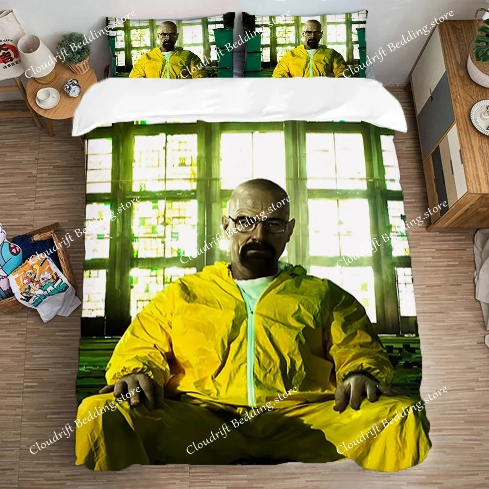 

Queen Bed Comforter Sets Pillowcase Bedding Set Double Size Art Duvet Covers Quilt Cover B-Breaking Bads Fashion Linen Home