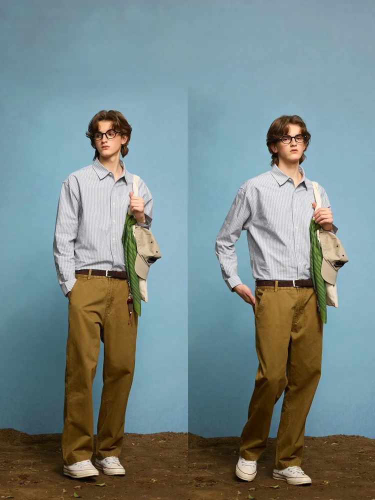 القطن الخالص مستقيم الساق الرجال الجينز الرجعية Waed عارضة السراويل الشباب Vitali Sle اللون الكلاسيكي Faion العلامة التجارية