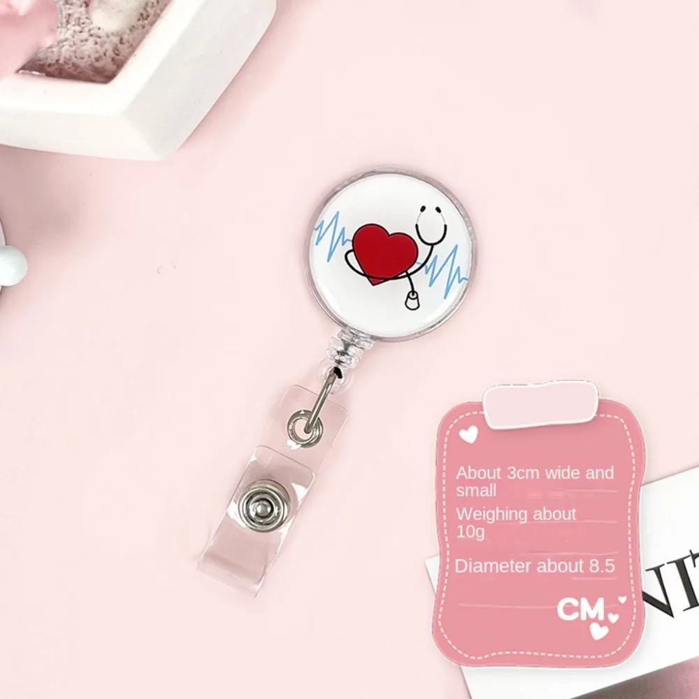 Easy To Pull Buckle Nurse Retractable Badge Reel Simplicity Fashion Nurse ID Card Clips ID Card Accessories Cute
