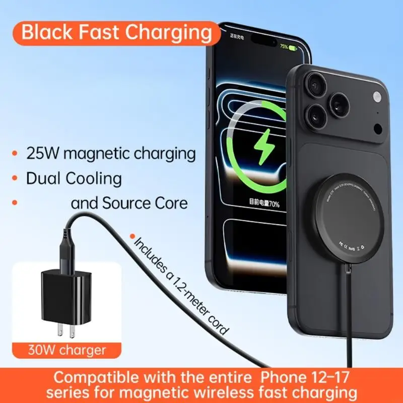 25w-磁気互換ワイヤレス充電器-30w-電源アダプタ-直径-582mm-の車両用充電器-電話-16-17-f19e-に適しています