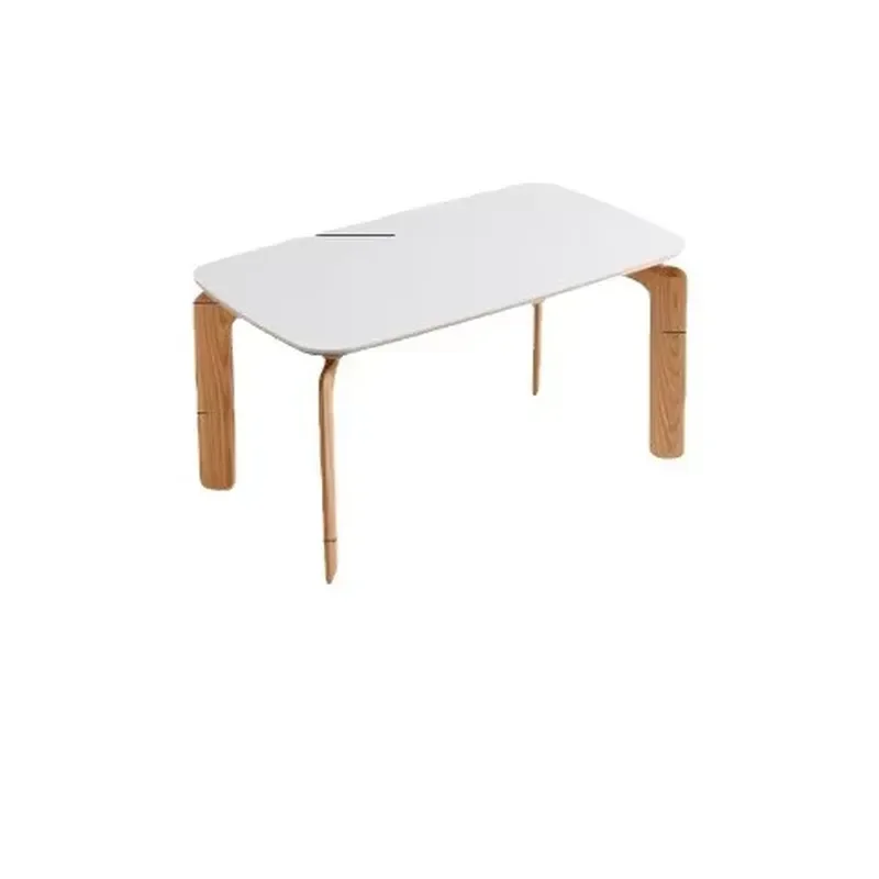 High-End Solid Wood Extendable Foldable French Cream Style Modern Rectangle Design Dining Island Table for Home Kitchen