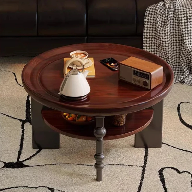 

Round Design Coffee Table Living Room Aesthetic Storage Nordic Side Table Modern Luxury Unique Mesa De Centro Sala Furniture