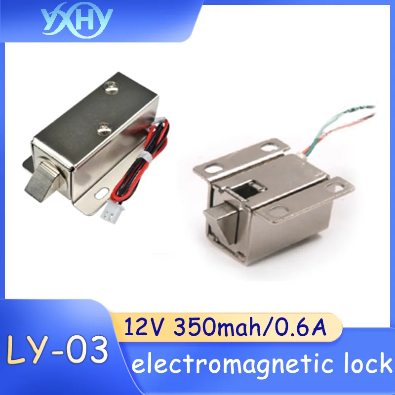 

1PCS Electromagnetic lock LY-03 small electronic lock for cabinet doors, electronic lock, electromagnetic valve, DC 12V bolt loc