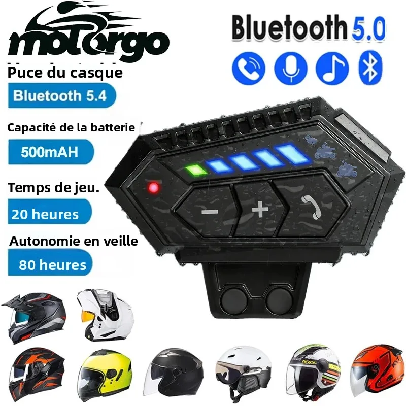 Casque de moto BT12-2x, Assistant vocal Bluetooth, appel mains libres, écouteurs avec réduction du bruit et lumière ambiante