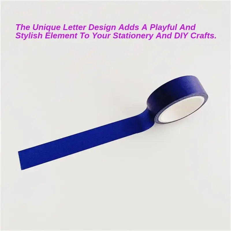 Ins Blue Plaid Washi Tape Simple Style Thank English Sealing Sticker Student Creative Stationery Masking Decorative Tape