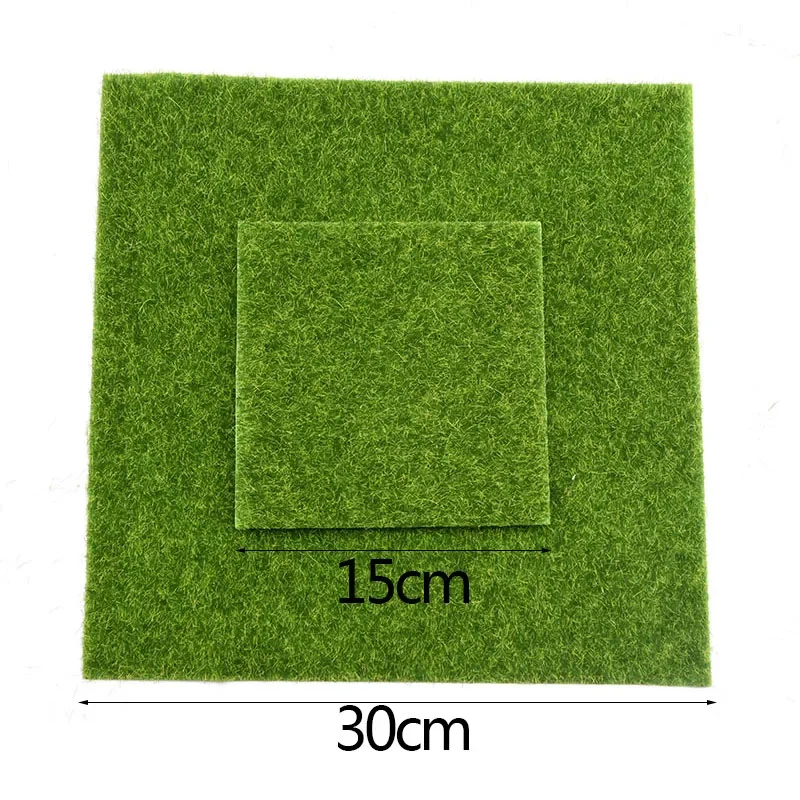 Gazon de pelouse en mousse artificielle, 15cm/30cm, 1 pièce, tapis polymère vert enge, micro paysage bricolage, décoration d'intérieur