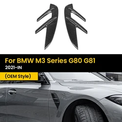 Real Dry Carbon Fiber Side Fender for BMW M3 Series G80 G81/M4 Series G82 G83 OEM Style 2021-IN 2Pcs/Set