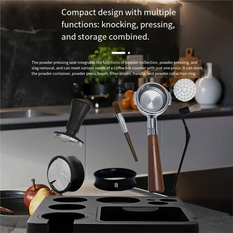 YANA50I For 51MM 54MM 58MM Compatible Coffee Tamping Station Tamper Stand Portafilter Holder Organizer Knock Box Espresso Access