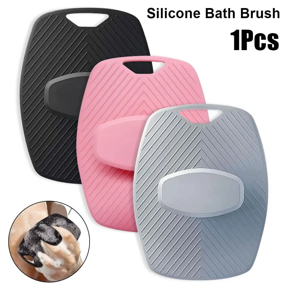1Pc Langlebige Silikon Peeling Pinsel Weiche Schwarz Grau Massage Bad Pinsel Körper Reinigung Wäscher Dusche Bad Liefert