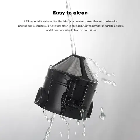 Filtre à café Portable pliable en acier inoxydable, support de café goutte à goutte avec brosse, réutilisable, sans papier, verser sur le goutteur de café, 10 à 2 pièces
