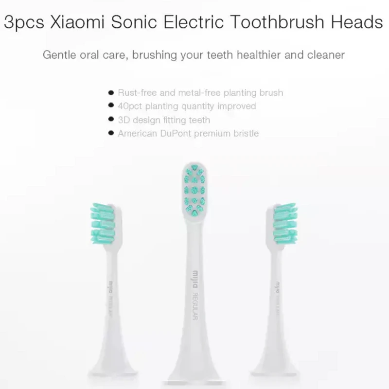 Original Xiaomi Mijia Smart Acoustic Electric Toothbrush Head T300 T500 Mini Clean Heads 3D Brush Head Combines with The Teeth