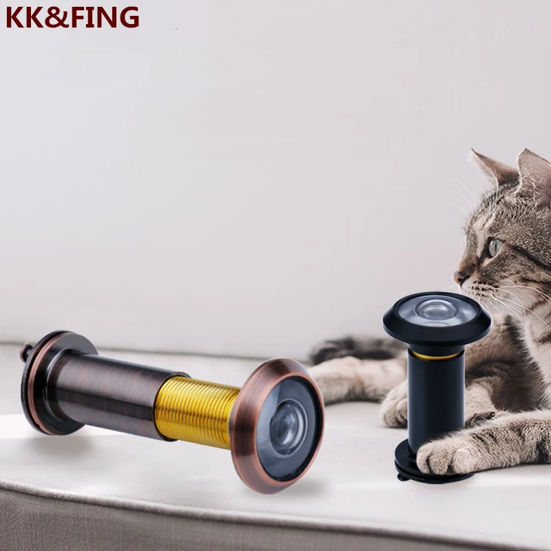 KK&FING Anti-theft Door Cat Eye Door Mirror HD Glass Lens 200 Degree Wide-angle Anti-pry Security Sheep's Eye