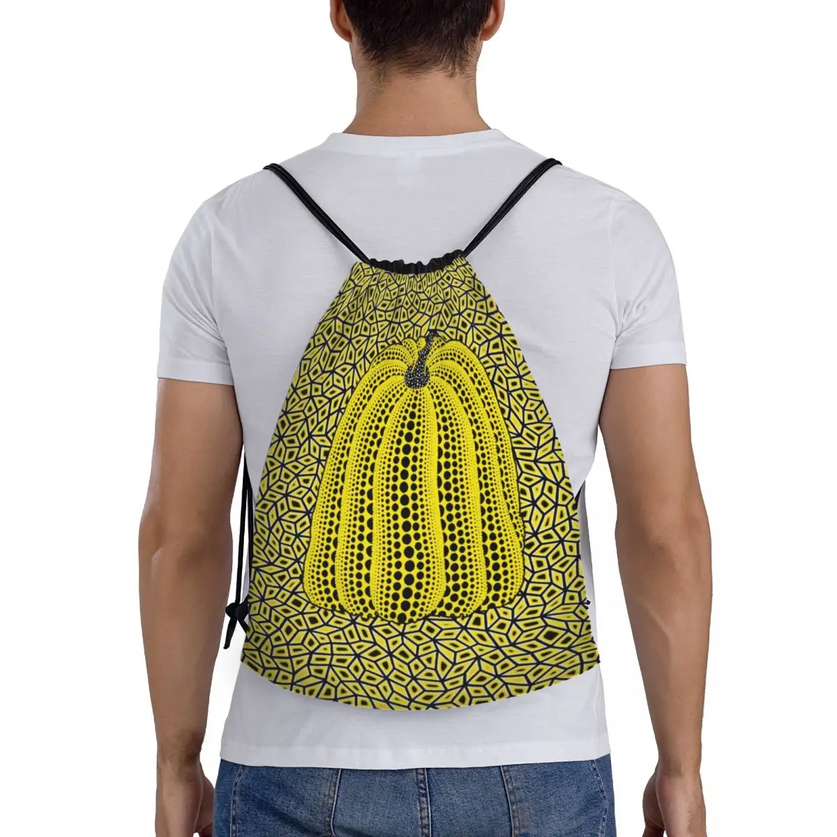 Yayoi Kusama Dots borsa con coulisse uomo donna pieghevole sport palestra Sackpack zucca infinita Shopping Storage zaini