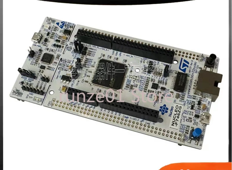 

The off-the-shelf NUCLEO-F746ZG uses the STM32F746ZG MCU STM32Nucleo-144 development board