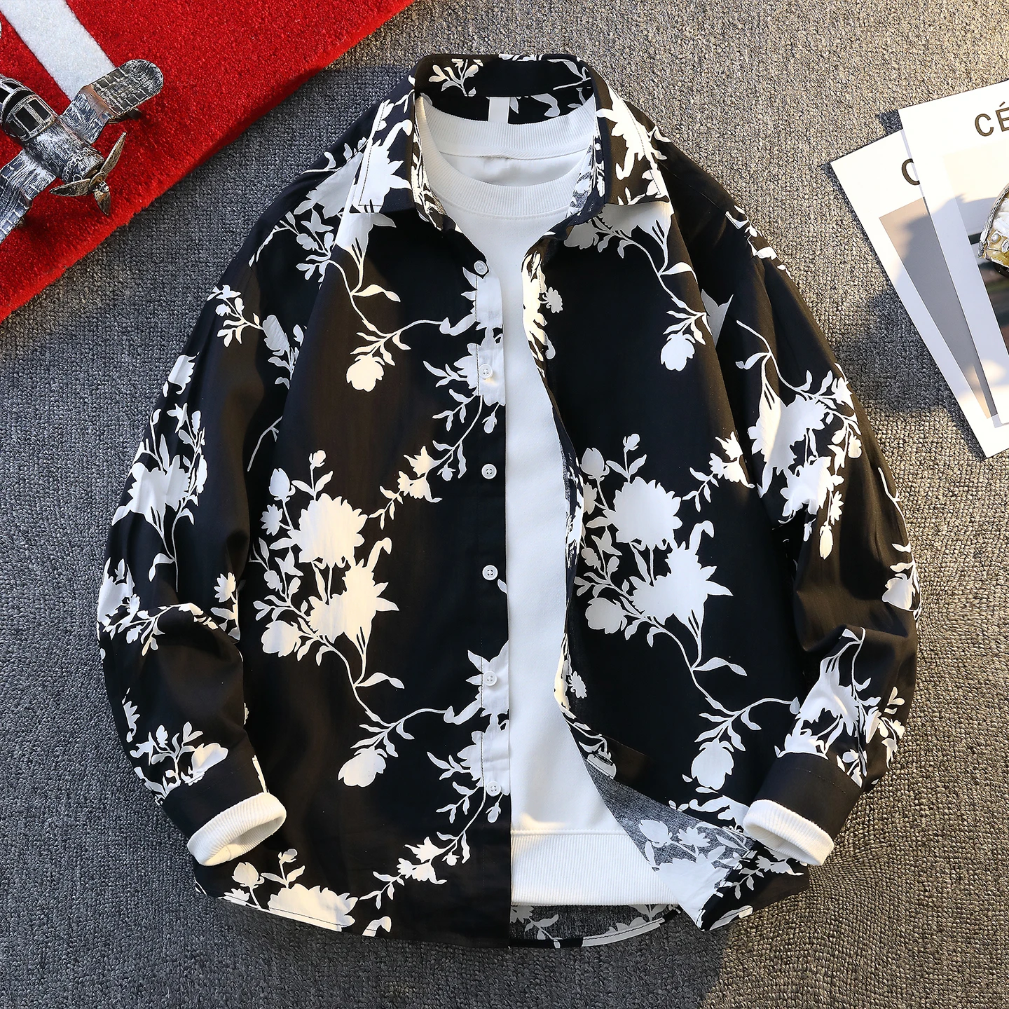 2026 new arrival spring stripe casual shirt men High quality men's Long sleeves shirts men plus-size M-8XL