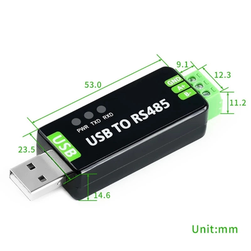 Przemysłowy konwerter USB na RS485 DN59 Oryginalny FT232RL Szybka komunikacja Wbudowane obwody zabezpieczające Możliwość