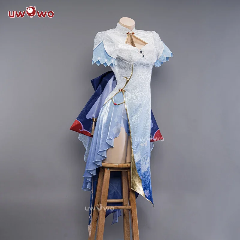 زي تأثيري تأثير جينشين ، آخر دفعة فانارت جانيو لوتس ، فستان على الطراز الصيني ، تشيباو تأثيري شيونغسام ، هالوين