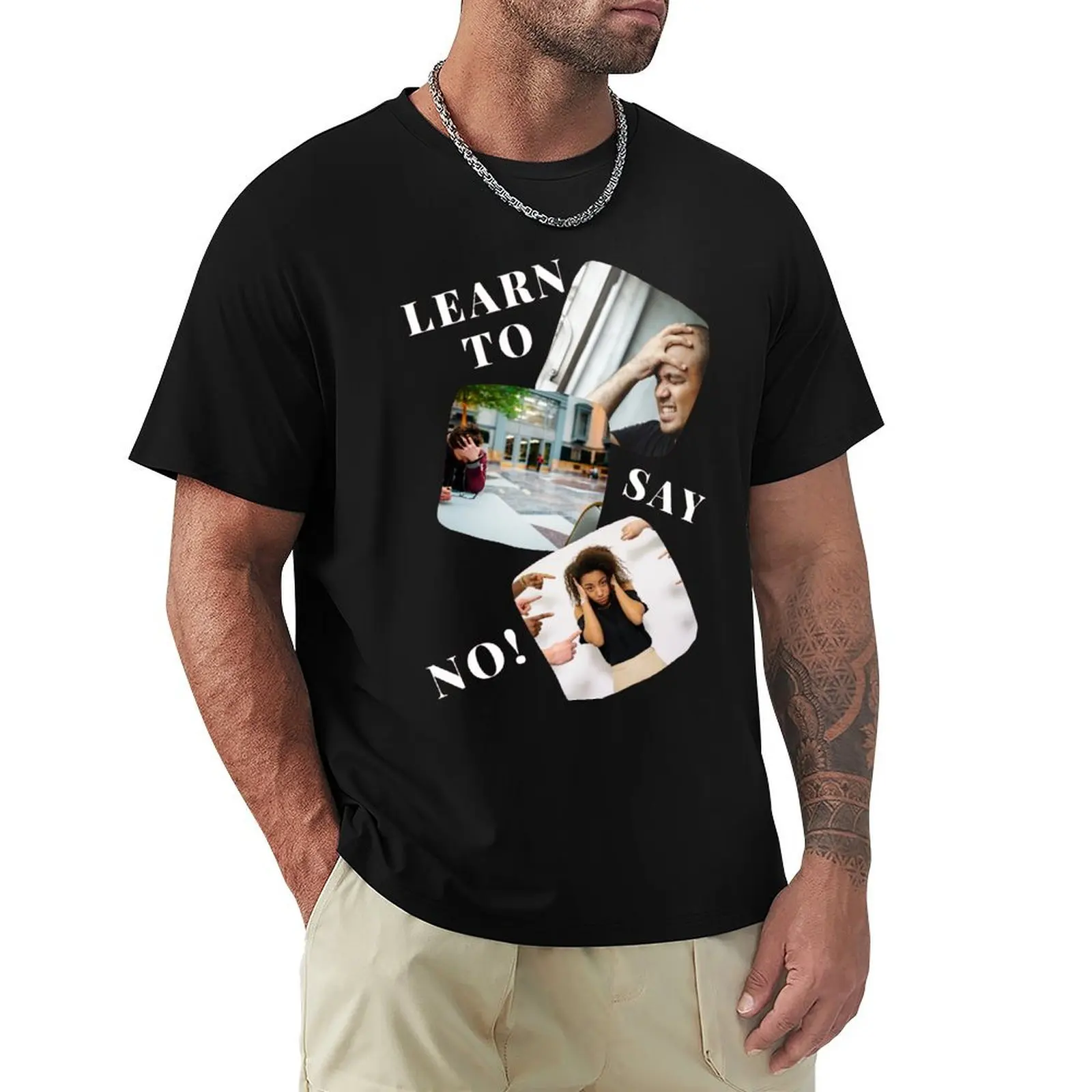 Learn To Say NO T-Shirt Novelty Graphic Tee Shirt
