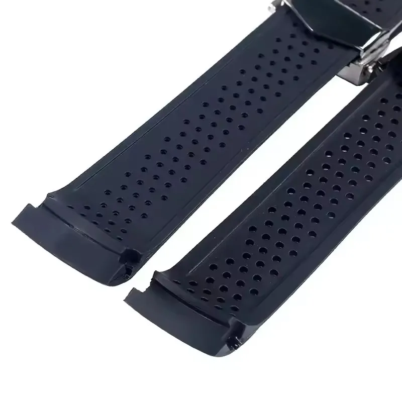 Watch Bracelet For TAG HEUER GRAND CARRERA AQUARACER Soft Silicone Wristband 22mm 24mm Men\'s Watch Strap Rubber Watch Band Chain