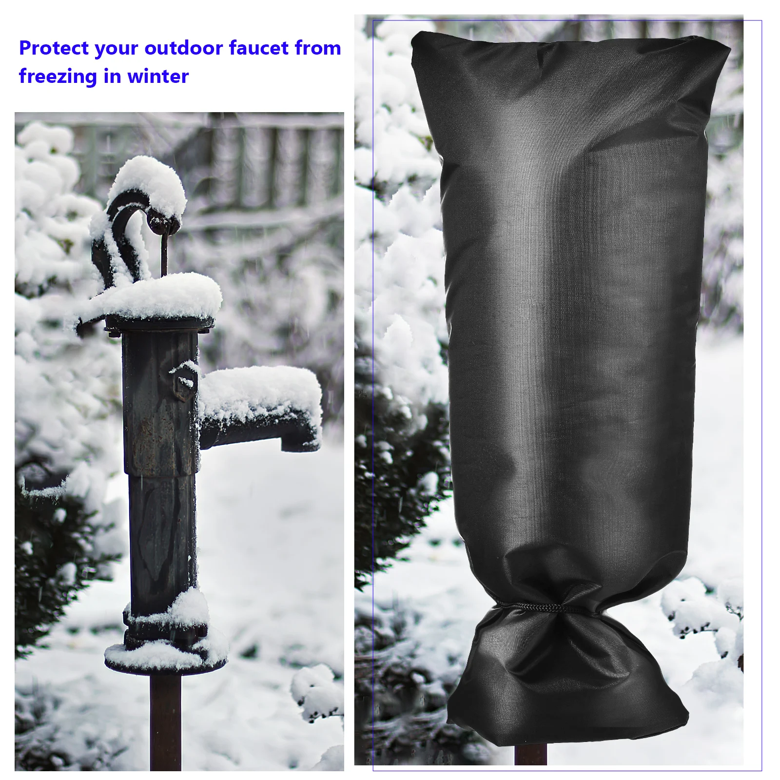 

2 pcs Water Tap Cover Thick Outdoor Faucet Protectors Large Size Winter Garden Thermal Jackets For Spigot Anti Freeze Covers