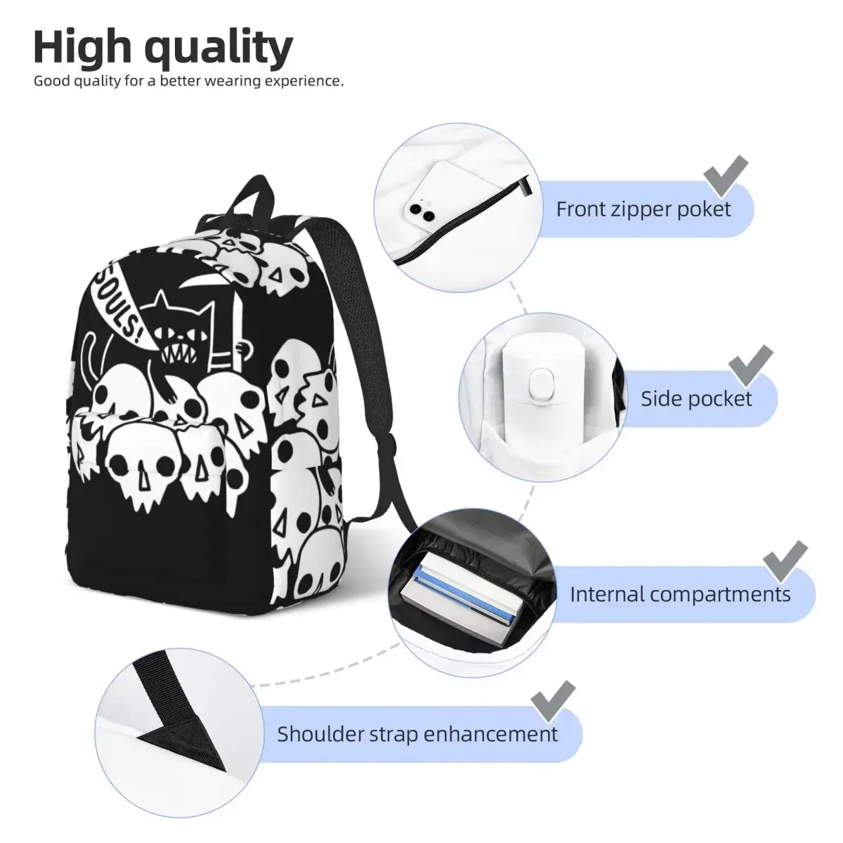 Student Unisex Radfahren Leichte Schultaschen Design Rucksack Geschenk