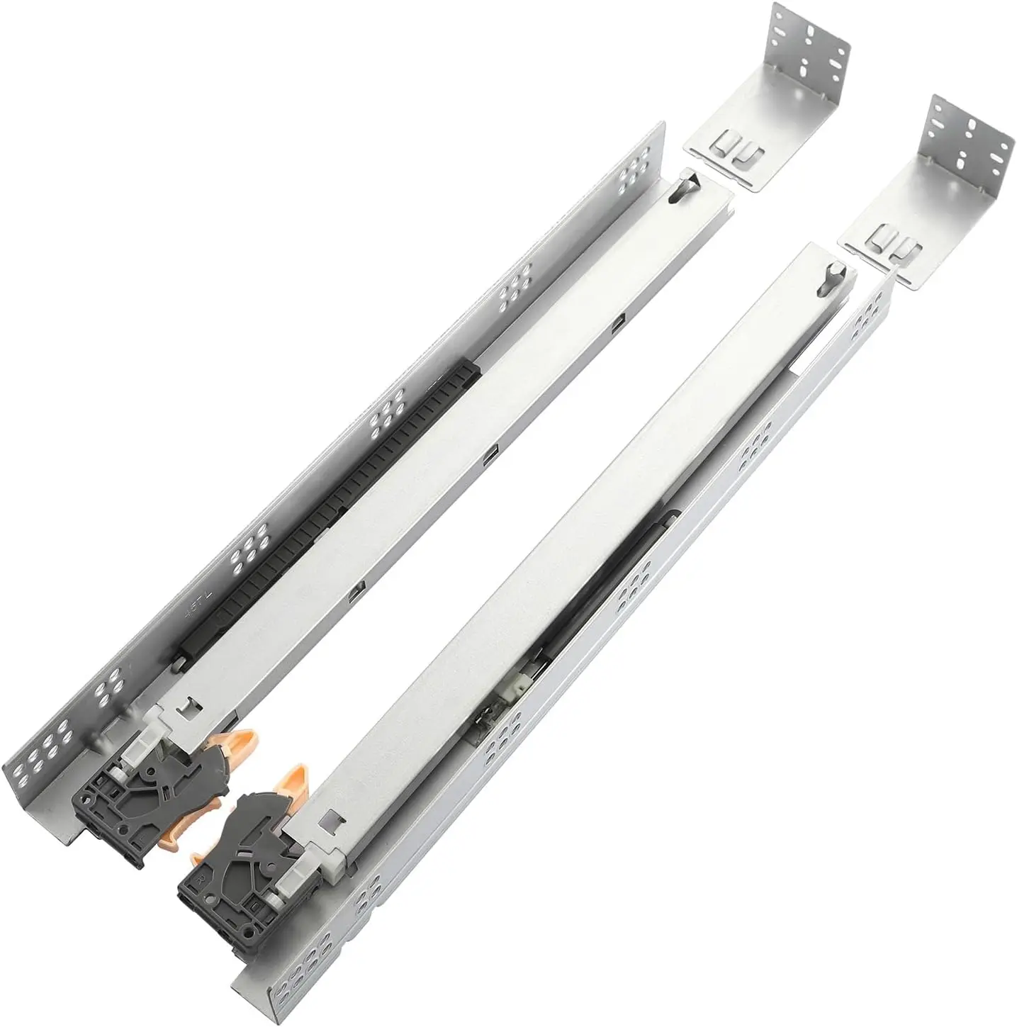 6 Pairs of 21 Inch Undermount Bottom Mount Soft Close Drawer Slides Full Extension 100LB Capacity Drawer Rails Including