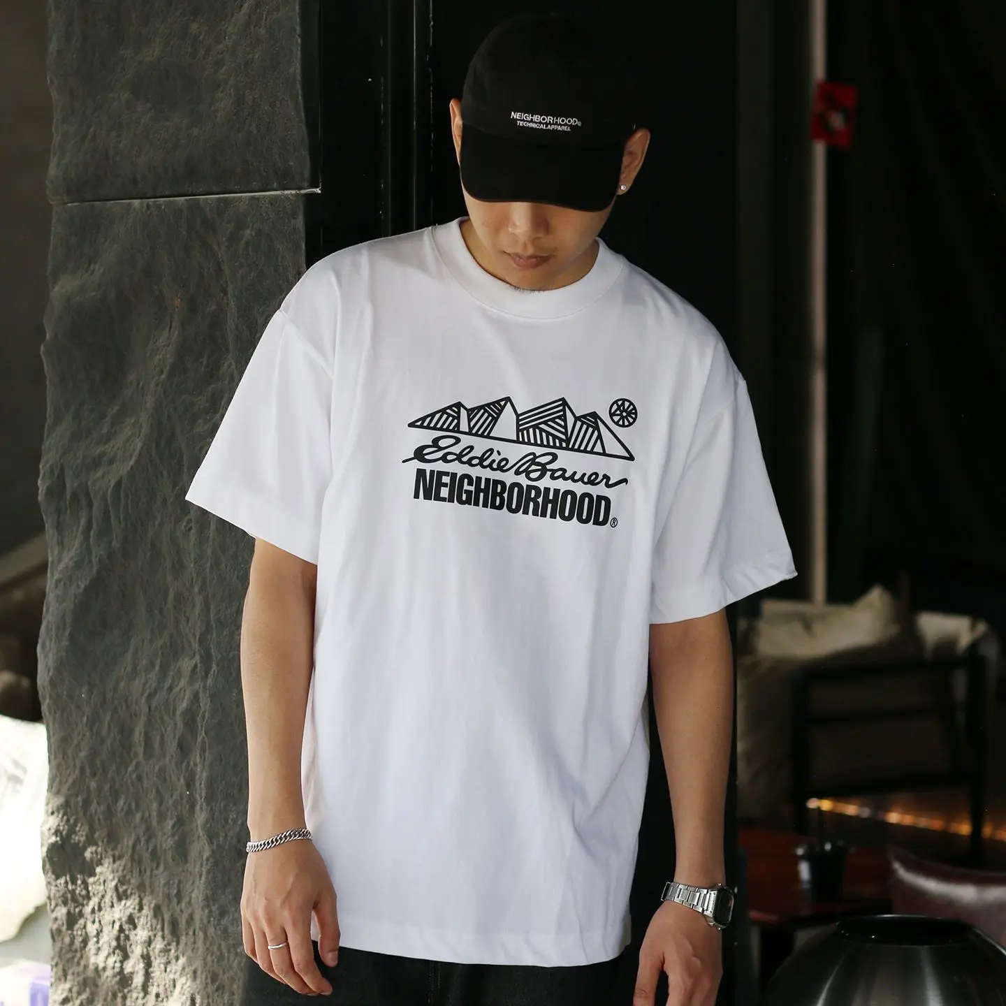 NEIGHBORHOOD NBHD Heavy‑Weight 300GSM Short‑Sleeve T‑Shirt Loose Versatile All‑Season Simple Casual Base Layer Men Tops