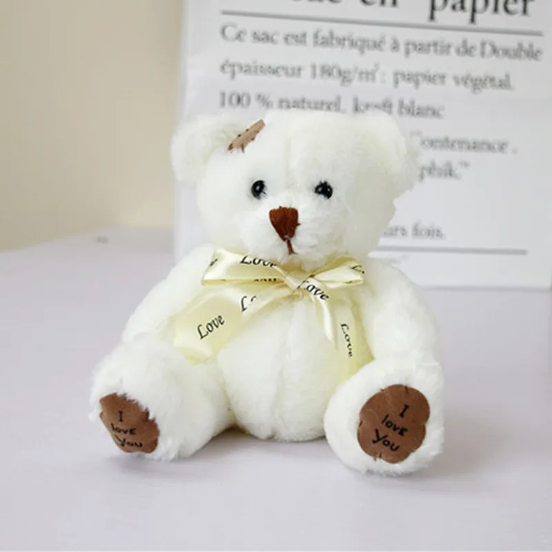 18cm 1pc Cute Bear Dolls Lovely Bear Stuffed Toy Soft Bear Toy Boys Girls Birthday Brinquedos Wedding Gifts