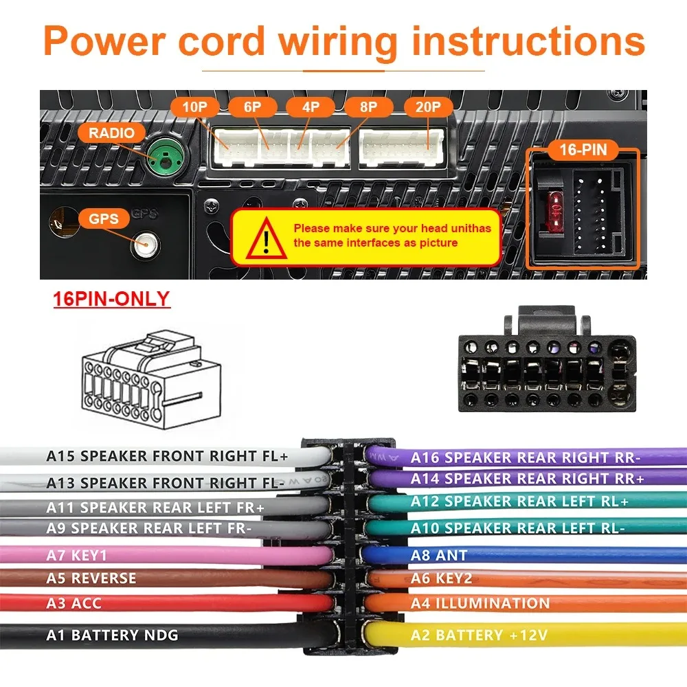 ホンダ-エリシオン-2012-2014用-canbusデコーダー-電源線-androidラジオコネクター-16ピンコネクター-カーラジオ