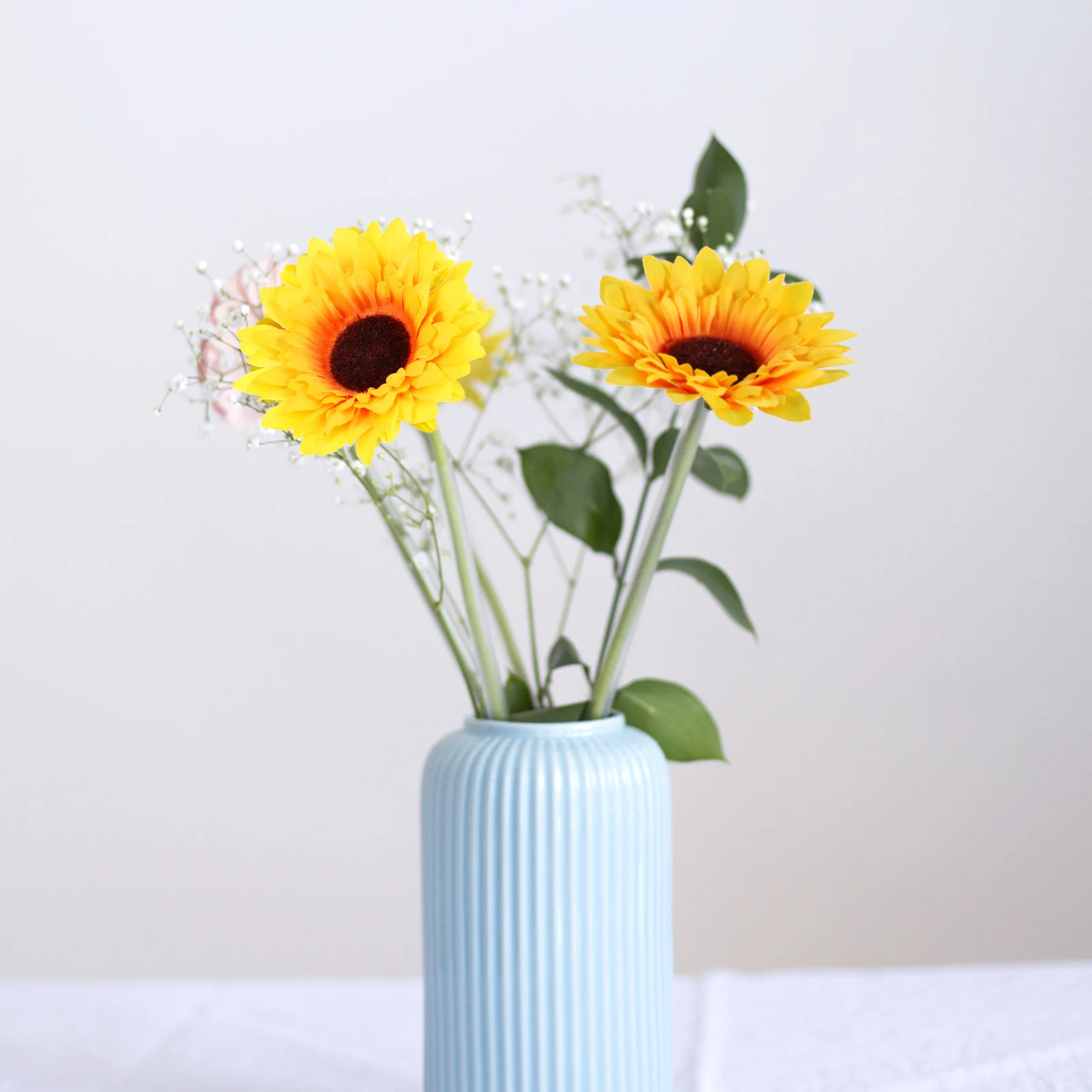 

20Pcs Artificial Sunflower Heads Premium Silk Fake Flowers Wedding Christmas Tree Ornaments DIY Crafts Decorations