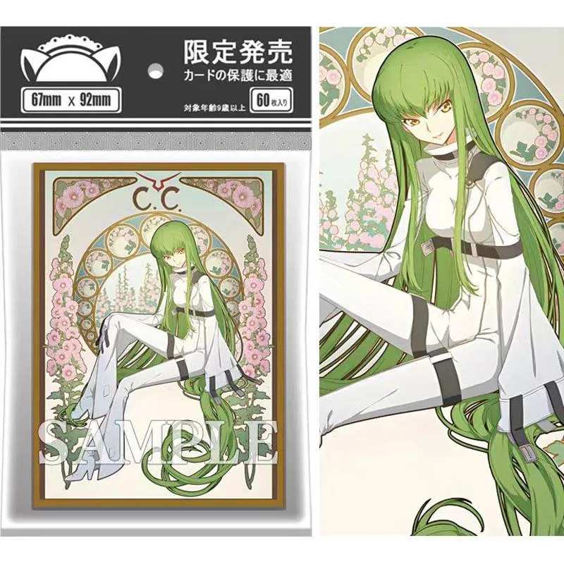 

60pcs/set CODE GEASS Lelouch of the Rebellion C.C Card sleeve PTCG Anime Game Collection Card Protective Cover Gift Toys 67X92mm